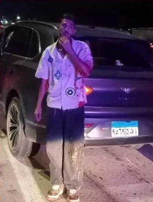 أحمد فتوح بعد لحظات من دهس رجل شرطة