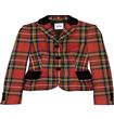 جاكيت من القماش الصوفي بنقشة الكارو الاسكتلندية الحمراء                                                                                               