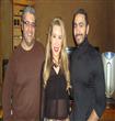 لقاء سابين وتامر حسني في تسجيل أغنيات ألبومها                                                                                                         