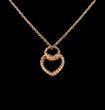 FOR HER PINK GOLD NECKLACE COEUR TORSADE                                                                                                              