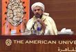 الشيخ أكرم خلال ندوة له بالجامعة الأمريكية                                                                                                                                                              