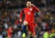 مهاجم المنتخب الانكليزي واين روني يحتفل بالتسجيل في مرمى استراليا في 27 ايار/مايو 2016