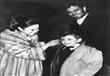عمر الشريف و فاتن حمامة و ابنهما طارق ليلة رأس السنة في مدريد عام 1965