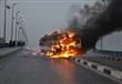 حريق سيارة نقل