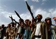 مسلحون من القبائل الموالية للحوثيين خلال تجمع في ص