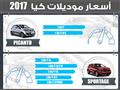 أسعار موديلات كيا 2017
