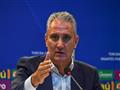 مدرب المنتخب البرازيلي لكرة القدم تيتي يتحدث خلال مؤتمر صحافي لاعلان تشكيلة منتخب بلاده لمباراتي الاكوادور وكولومبيا ضمن تصفيات كأس العالم 2018 في روسيا، في 10 آب/أغسطس 2017.