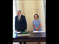 النائب العام المصري مع نظيرته البرتغالية جوانا ماركیز فیدل  (1)                                                                                                                                         