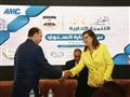 الفريق مهاب مميش ووزيرة التخطيط هالة السعيد                                                                                                                                                             