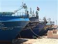 صورة توضح توقف مراكب صيد عن العمل بسبب زيادة المحروقات بقرية برج مغيزل                                                                                                                                  