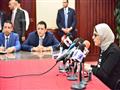 جانب من مؤتمر وزيرة الصحة لعرض خطة الوزارة استعدادا للعيد  (2)                                                                                                                                          