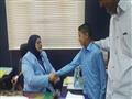 وكيلة تعليم كفرالشيخ خلال استقبالها التلميذ