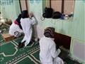 بالصور طالبات الفنية تبدأ تجميل مساجد واحة الخارجة في الوادي الجديد  (7)