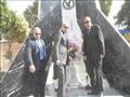 وصع إكليل من الزهور على النصب التذكاري لشهداء الشرطة بالمنيا -