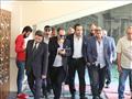 اللجنة خلال تفقد استاد النادي المصري