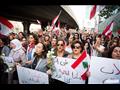 مظاهرة نسائية ضد الطائفية في لبنان 