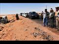 محافظ أسوان يتفقد موقع حادث الطريق الصحراوى