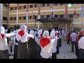 خلال الطابور الصباحي بإحدى مدارس كفر الشيخ