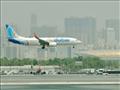 طائرة بوينغ 737-800 تابعة لشركة فلاي دبي تهبط في م