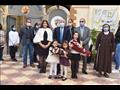 محافظ بورسعيد يشهد طابور الصباح في مدرسة الراهبات الفرنسيسكان 