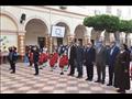 محافظ بورسعيد يشهد طابور الصباح في مدرسة الراهبات الفرنسيسكان 
