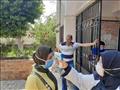 قياس درجة حرارة الطلاب بمحيط لجان بورسعيد