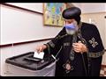 البابا تواضروس يدلي بصوته في انتخابات الشيوخ