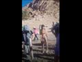 السائحين بعد هبوط جبل موسى