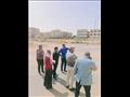 مسئولو جهاز حدائق أكتوبر يتابعون سير العمل