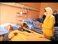 وزيرة الصحة تطمئن على الحالة الصحية لمصابي حادث طوخ