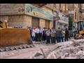 استمرار رفع أنقاض عقار الإسكندرية