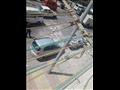 تحطم سيارتين في انهيار شرفة عقار غربي الإسكندرية
