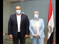 وزيرة البيئة تستقبل بطل مصر في التجديف