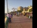 إقبال أهالي المنيا على الكورنيش