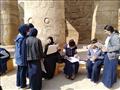 طالبات المدرسة الفنية بنات بمعبد الأقصر