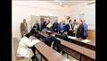 رئيس جامعة المنصورة يتفقد لجان امتحانات كلية الاَداب