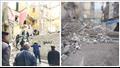 انهيار عقار بالعطارين في الاسكندرية 
