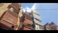 حريق عقار سكني في منطقة السادات بأسيوط