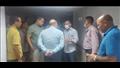 اللواء عصام سعد محافظ أسيوط يتفقد موقع حريق لوحة كهرباء المستشفى الجامعي