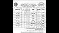 جدول امتحانات الصف الأول الثانوي