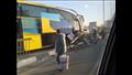 حادث تصادم حافلة وسيارة