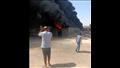 حريق هائل داخل مخزن بلاستيك