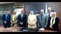 المهندسة جيهان عبد المنعم خلال مراسم توقيع اتفاق العقد النهائي