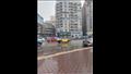 طريق الكورنيش بعد سقوط الأمطار بالإسكندرية
