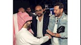 عمرو يوسف مع تركي آل الشيخ وأحمد حلمي من كواليس افتتاح استديوهات "الحصن" بالرياض 