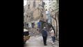 رفع أنقاض العقارين المنهارين بالإسكندرية (2)