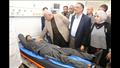 صقر ونواب السويس يطمئوا على مصاب 