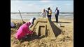 النحت على الرمال.. مهرجان على الشاطئ بمشاركة طلاب جامعتي بورسعيد والمنوفية (صور)
