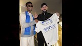 الفنان محمد رمضان مع رئيس نادي الهلال السعودي