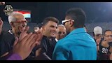 احمد سعد يحتفل بتاهل منتخب مصر لكاس العالم وسط لاعبي الفراعنة (4)